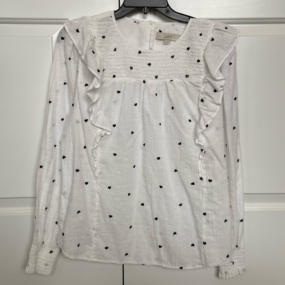 White Heart Loft Blouse